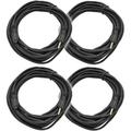 Seismic Audio 4 Pack 1/8 (3.55mm) 25 Extender Patch Cables for iPod iPhone iPad Android MP3 Black - SA-iMF25-4Pack