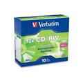 Verbatim 700MB 12X CD-RW 10 Packs Slim Jewel Case Disc Model 95156