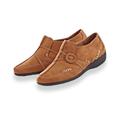 Blair Women's “Kelly” Faux Suede Slip-Ons by Classique® - Brown - 9 - Womens