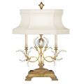 Fine Art Handcrafted Lighting Beveled Arcs 34" Table Lamp Silk/Metal/Crystal in Yellow | 34 H x 21 W x 13 D in | Wayfair 769110ST