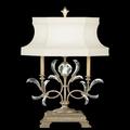 Fine Art Handcrafted Lighting Beveled Arcs 34" Table Lamp Silk/Metal/Crystal in Gray | 34 H x 21 W x 13 D in | Wayfair 737910ST