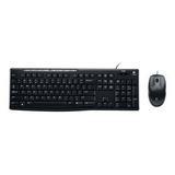 Logitech MK200 Media Combo Keyboard/Mouse Wired USB Black