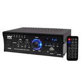 PYLE PCAU35A - Digital Stereo Amplifier - Compact Audio Speaker Amp AUX Input USB/SD Readers LED Display 2 x 75 Watt