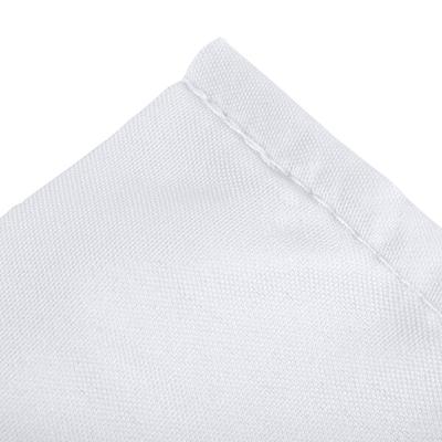 Oxford 100% Polyester 71" x 74" White Ringless Shower Curtain - 12/Case