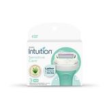 Schick Intuition 4-Blade Sensitive Care Women s Razor Cartridge Refills 3 Ct Lather & Shave in One Step With Aloe & Vitamin E