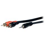 Comprehensive MPS-2PP-25ST 25 ft. Standard Series 3.5mm Stereo Mini Plug to 2 RCA Plugs Audio Cable Male to Male