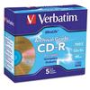Verbatim 96319 CD-R Archival Grade Disc- 700MB- 52x- w/Jewel Case- Gold- 5/Pack