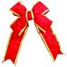 Vickerman 31376 - 60" x 75" Red-Gold Nylon Out Bow 14" Sz (L130460) Outdoor Christmas Bows