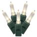 Vickerman 36098 - 100 Light 34' Green Wire Warm White Italian LED Christmas Light String Set with 4" Spacing (X4G7101PBG)