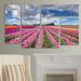 Trademark Fine Art Tulip Field Pierre Leclerc 6 Piece Photographic Print on Wrapped Canvas Set Canvas | 28 H x 47 W x 2 D in | Wayfair