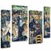 ArtWall 'Ball at the Moulin de la Galette' by Pierre Renoir 4 Piece Painting Print on Wrapped Canvas Set Canvas in White | Wayfair 1ren001i2436w