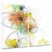 ArtWall 'Orange Botanica' by Jan Weiss 2 Piece Graphic Art on Wrapped Canvas Set Metal in Orange/Yellow | 32 H x 24 W x 2 D in | Wayfair