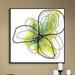 ArtWall 'Citron Petals II' by Jan Weiss Graphic Art on Wrapped Canvas in Black/Yellow | 24 H x 24 W x 2 D in | Wayfair 0wei027a2424f