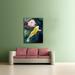 ArtWall 'Koi & Lotus Flower' by Michael Creese Framed Painting Print on Wrapped Canvas Metal in Green/Pink/Yellow | 32 H x 24 W x 2 D in | Wayfair
