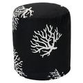 Majestic Home Goods Coral Small Pouf, Polyester in Black | 17 H x 17 W x 17 D in | Outdoor Furniture | Wayfair 85907220454