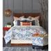 Eastern Accents Indira Modern & Contemporary Duvet Cover Set Cotton in Blue/White | Daybed Duvet Cover + 3 Additional Pieces | Wayfair BDD-360