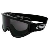 Global Vision Windshield Motorcycle Goggles Black Frame + Smoke Lens