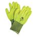 HONEYWELL NF11HVY/9L PVC Hi-Vis Coated Gloves, Palm Coverage, Yellow, L, PR