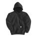 CARHARTT K121-BLK LRG REG Hooded Swtshrt,Blk,50Cotton/50PET,L