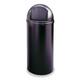 RUBBERMAID COMMERCIAL FG816088BLA 15 gal Round Trash Can, Black, 15 1/4 in Dia,
