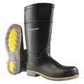 DUNLOP 8990400 Knee Boots,Size 8,15" H,Black,Plain,PR