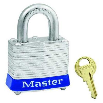 MASTER LOCK 3BLU Lockout Padlock,KD,Blue,1-1/4"H