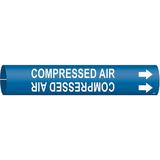 BRADY 4034-B Pipe Mrkr,Compressed Air,1-1/2to2-3/8 In, 4034-B