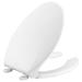 BEMIS 1950-000 Toilet Seat, With Cover, Plastic, Elongated, White