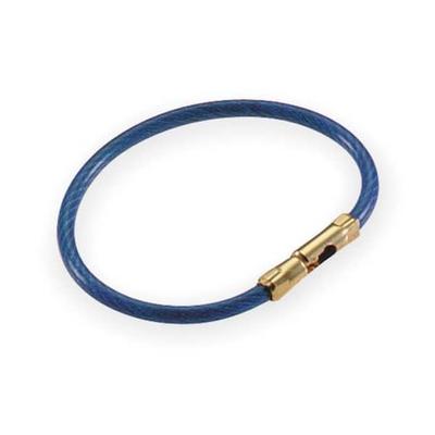 LUCKY LINE 71135 Twisty Key Ring, Blue, Metal, Nylon-Coated Socket Lock, Nylon