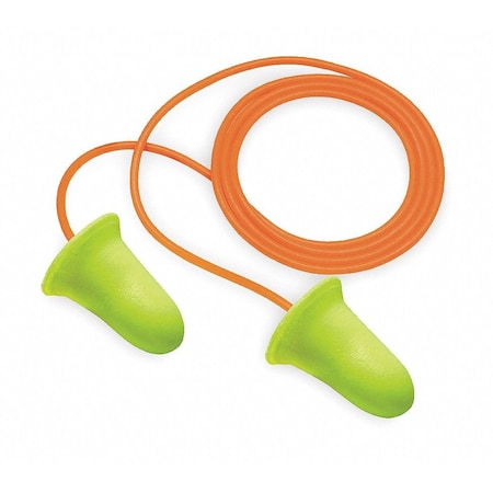 3M 312-1260 E-A-Rsoft FX Disposable Corded Ear Plugs, Bell Shape, NRR 33 dB, - 3M