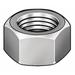 ZORO SELECT HNFI2162-001BX Hex Nut, 1-5/8"-12, Steel, Grade 2, Black Oxide,