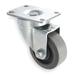 ZORO SELECT 1UHY4 Swivel Plate Caster,Rubber,4 in.,250 lb.