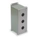 WIEGMANN PBGX3 Pushbutton Enclosure,22mm,3 Holes,Steel