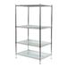 ZORO SELECT 2KPG5 Wire Shelving Unit, 36"D x 60"W x 85"H, 4 Shelves, Silver