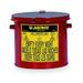 JUSTRITE 09200 Countertop Oily Waste Can,2 Gal.,Red