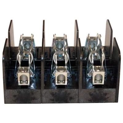 MERSEN 60608 Open Fuse Block, H; K5 UL Class, 3 Poles, 31 to 60A Amp Range,