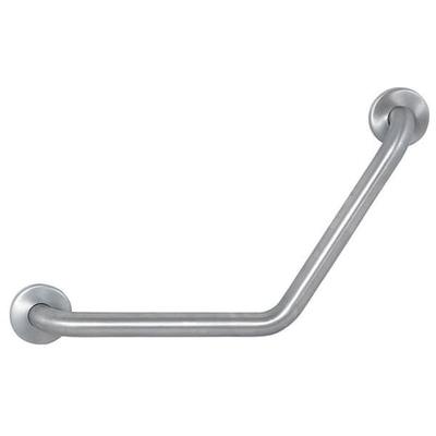 ZORO SELECT 4WMG6 Wall Mount Safety Rail/Bar, 24" L, Stainless Steel, Satin