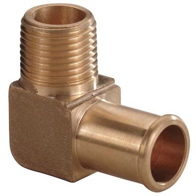 SPEEDAIRE 6AFK1 Hose Barb,5/8 In Barb,1/2 In MNPT,Brass