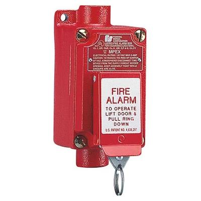 FEDERAL SIGNAL MPEX Fire Alarm Pull Station,Red
