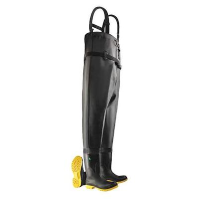 DUNLOP 8686700 Men's Chest Wader, 10 Steel Toe, Black
