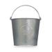 ZORO SELECT 2MPE7 3 gal Round Mop Bucket, 10 1/4 in H, 11 1/4 in Dia, Silver,