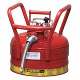 JUSTRITE 7325120 2-1/2 gal. Red Steel Type II DOT Safety Can for Flammables