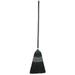 TOUGH GUY 3ZJD5 12 in Sweep Face Broom, Soft/Stiff Combination, Natural, Black,