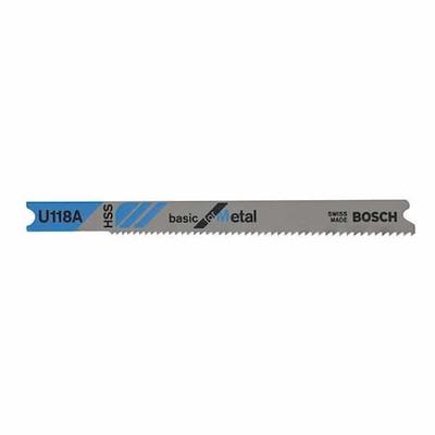 BOSCH U118A Jigsaw Blade,U-Shank,3-1/8 In. L,PK5