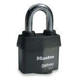 MASTER LOCK 6127 Padlock, Keyed Different, Standard Shackle, Rectangular Steel