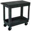 ZORO SELECT 5UTJ5 Utility Cart with Deep Lipped & Flush Plastic Shelves,