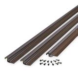 ZORO SELECT 2RRT2 Weatherstrip,Kerf Vinyl Clad,Bronze