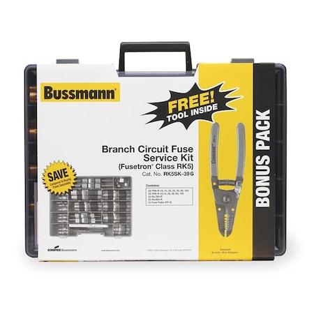 EATON BUSSMANN RK5SK-39 Industrial Fuse Kit, FRN-R, FRS-R Series, 39 Fuses