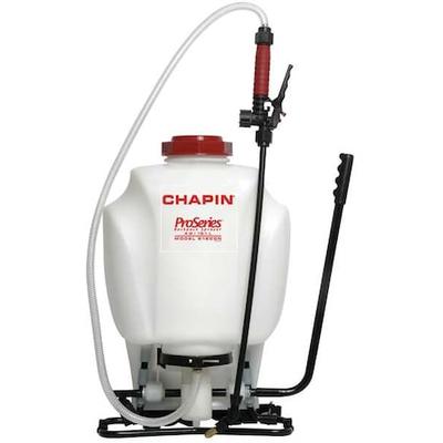 CHAPIN 61800 4 gal Backpack Sprayer, Poly, 48 in L Hose, 18 in L Wand, Cone/