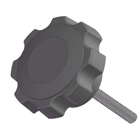 INNOVATIVE COMPONENTS GN8C1250F6---21 Fluted Knob, 1/2-13 Thread Size, 1.25"L,